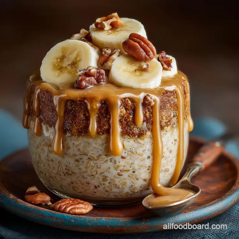 The Morning Loaf Banana Nut Bread Overnight Oats presentation