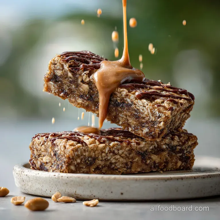 Banana Oatmeal Bar with Peanut Butter