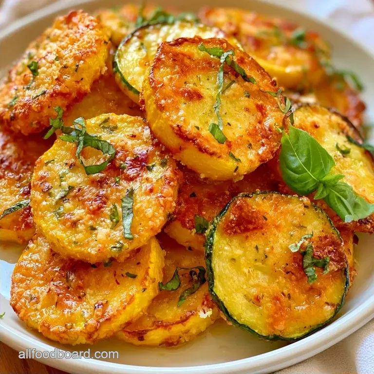 Crispy Basil Parmesan Summer Squash