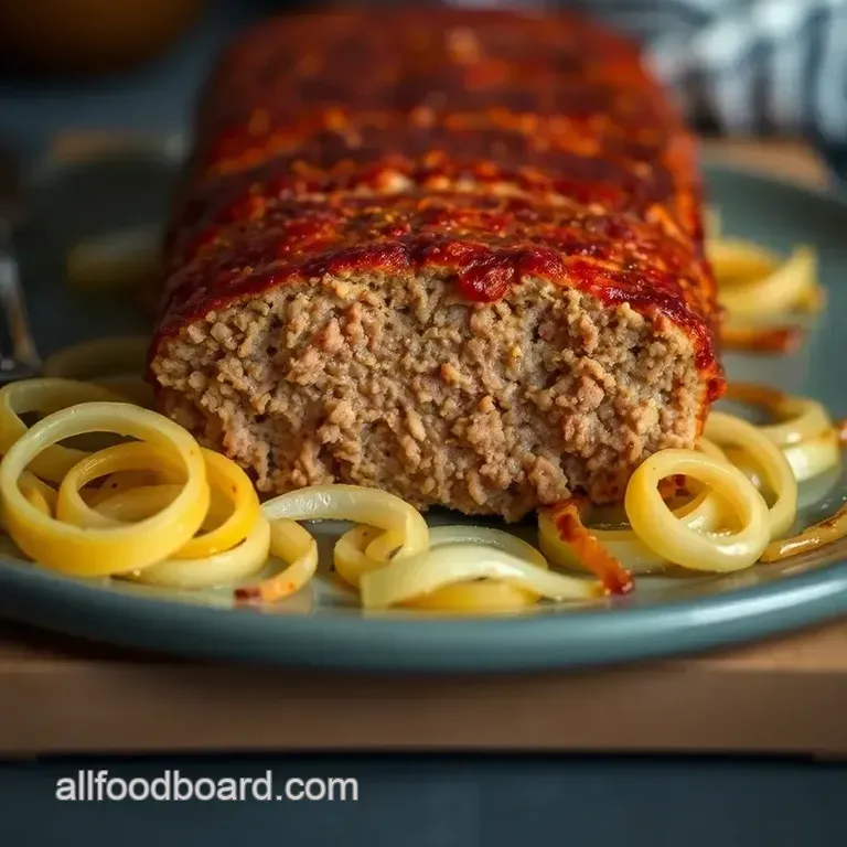 BBQ Glazed Turkey Meatloaf presentation