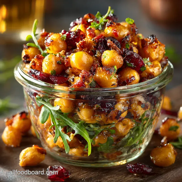 BBQ Maple Chickpea Power Salad in a Jar presentation