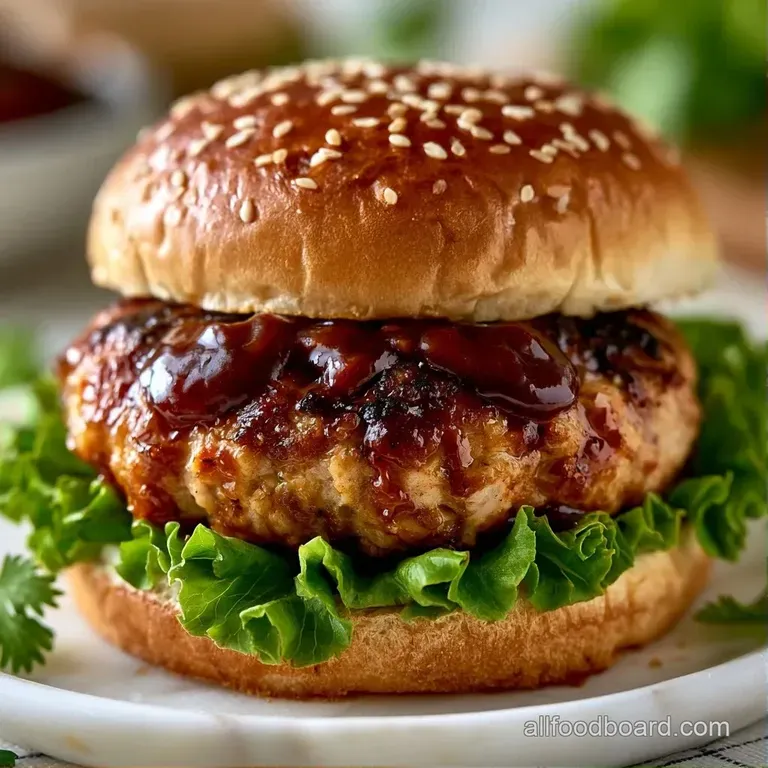 Glossy glazed patty with melting cheese and crisp vegetables, plated with a side of crispy golden-brown fries.