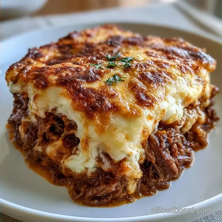 Beef Short Rib Lasagna with Bechamel Sauce