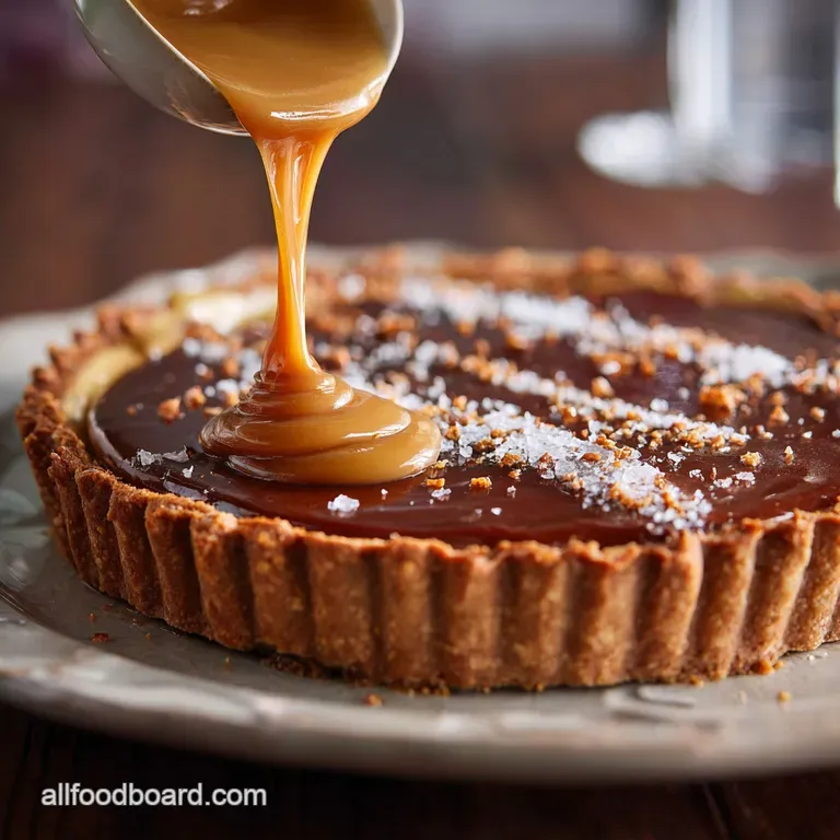 The Billionaires Nobake Salted Caramel Coffee Mascarpone Tart presentation