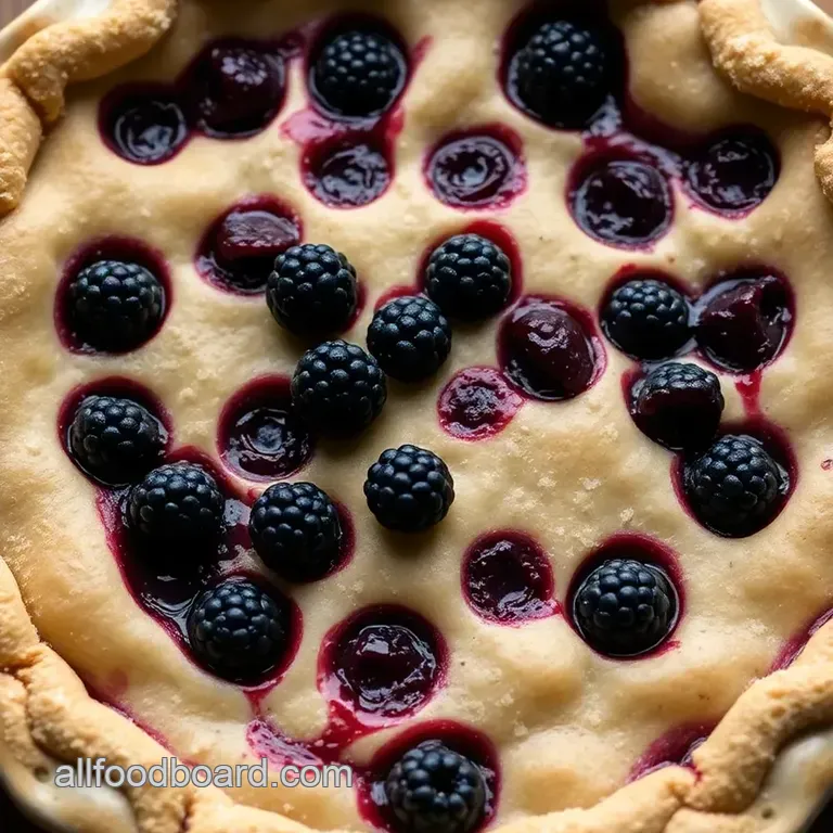 Blackberry Bliss: A Simple Crumble-Topped Pie presentation