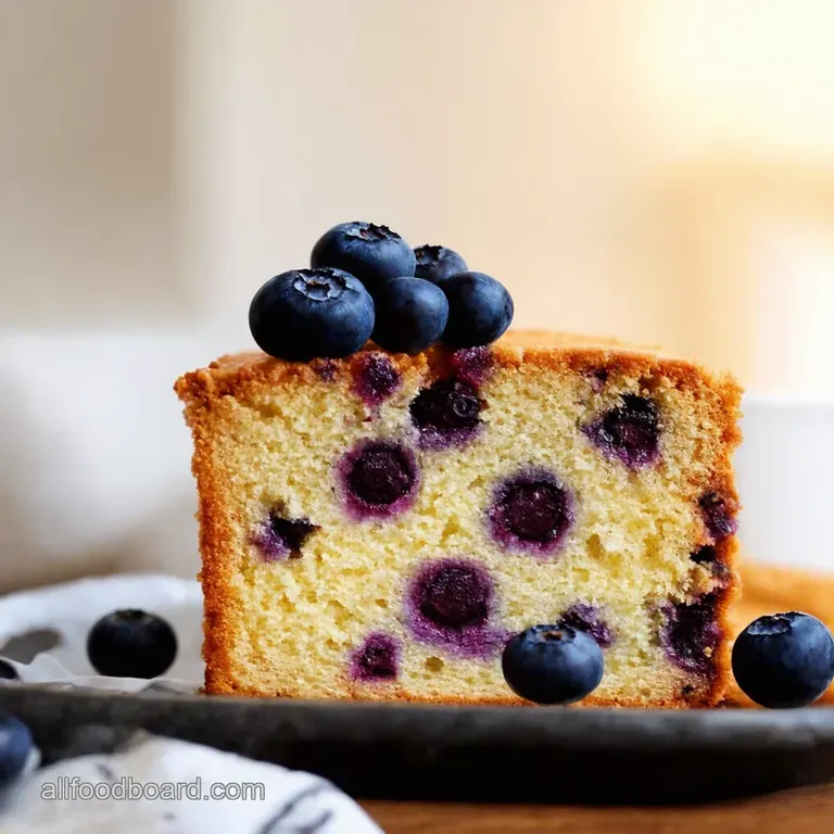 Blueberry Bliss Bottom Cake presentation