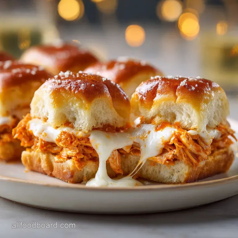Buffalo Chicken Sliders: Creamy and Gooey