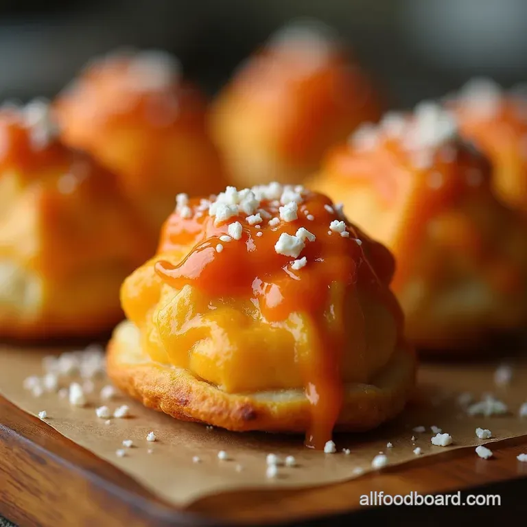 Buffalo Chicken Wonton Bombs presentation