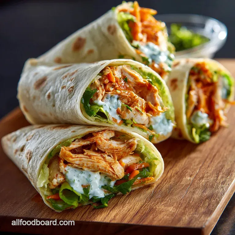 Buffalo Chicken Wraps the Ultimate Quick Easy Recipe presentation