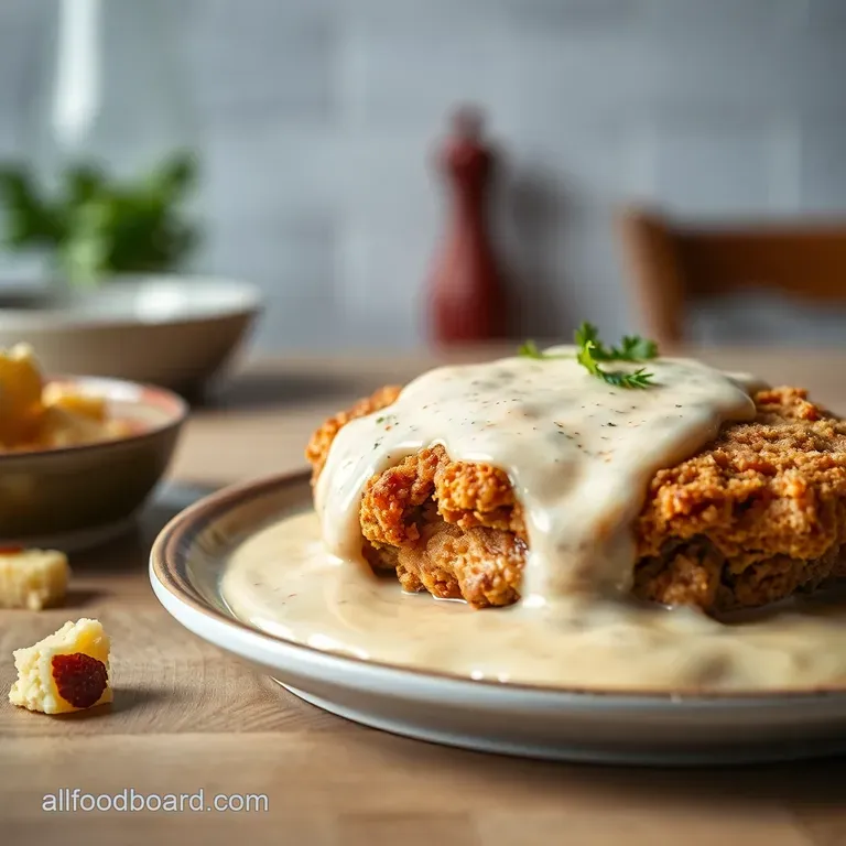 Buttermilk Battered Country Fried Steak with Creamy Gravy