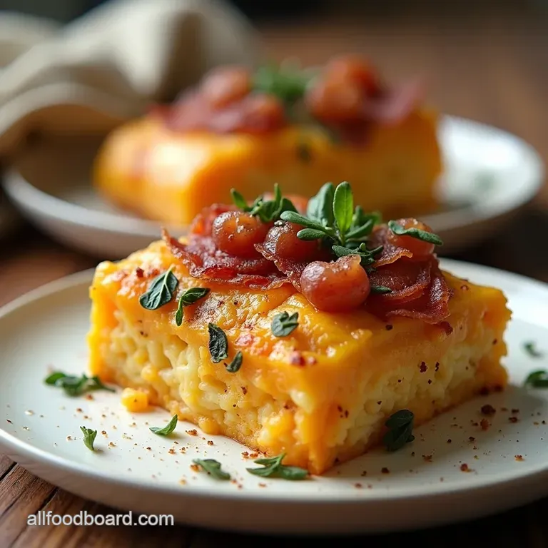 Butternut Squash Sage Ricotta Bake with Crispy Prosciutto Topping