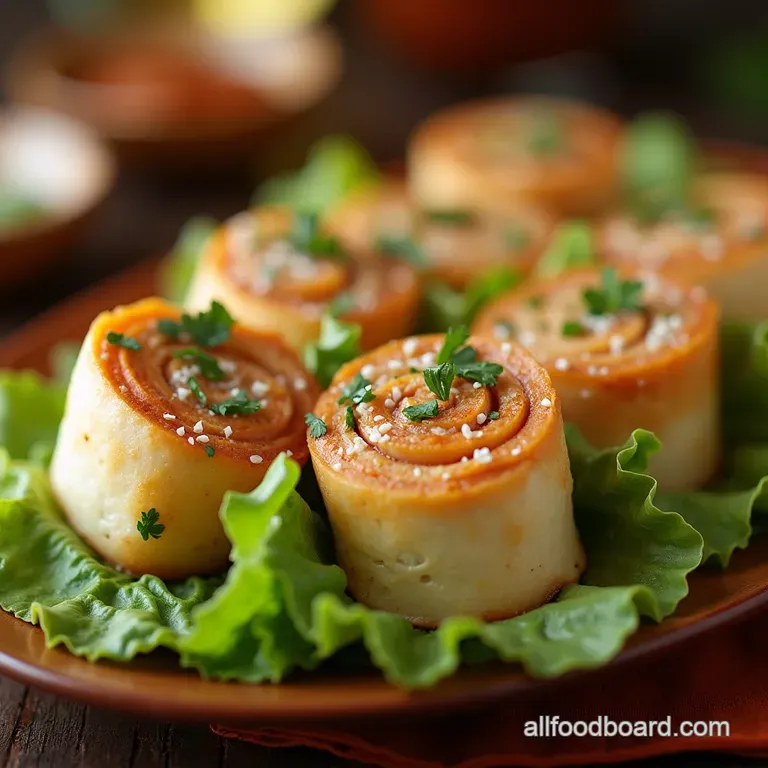 Caesars Crown Jewels Ultimate Chicken Caesar Salad Pinwheels presentation