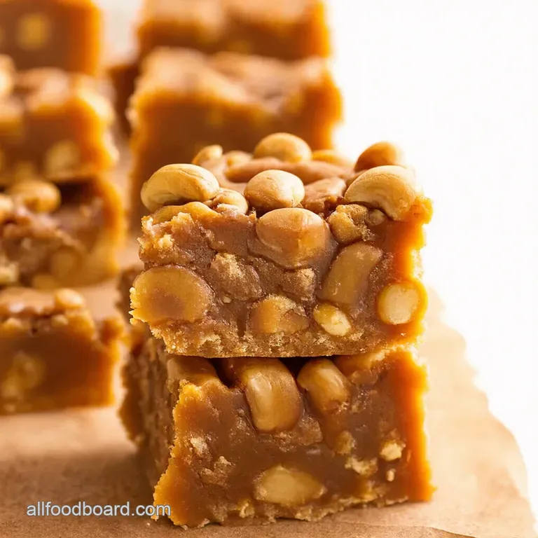 Caramel Cashew Dream Bars presentation