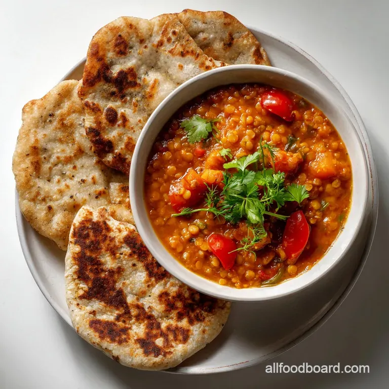 Cheap and Easy Poverty Meals: The Mighty Lentil Stew with Quick Flatbreads