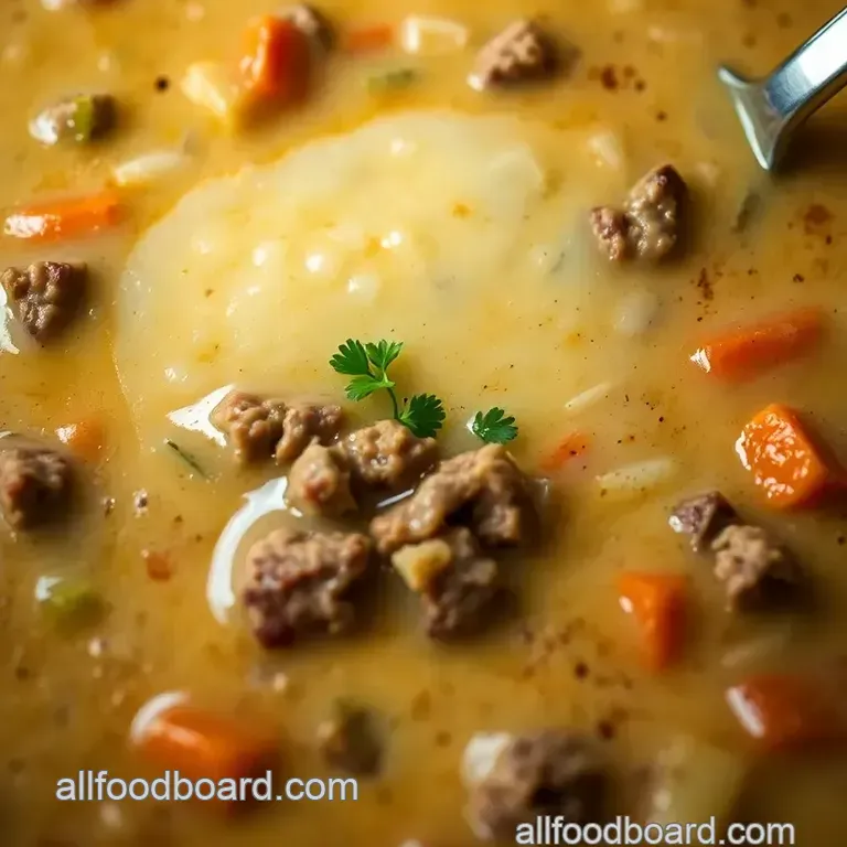 Cheeseburger Soup: Comfort in a Bowl presentation