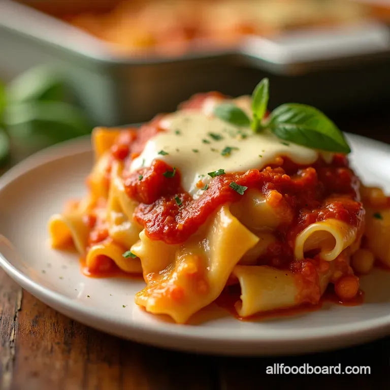 Cheesy Baked Ravioli Casserole presentation