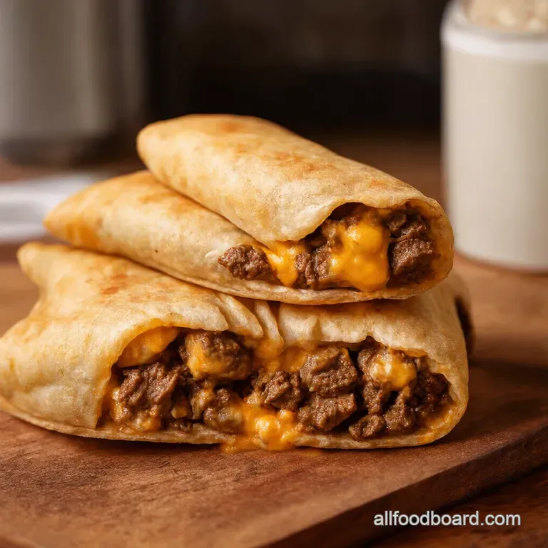 Cheesy Beef Mushroom Pita Pockets presentation