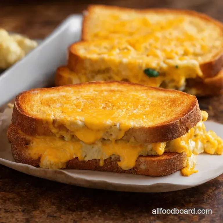 Cheesy Cauliflower Grilled Cheese presentation