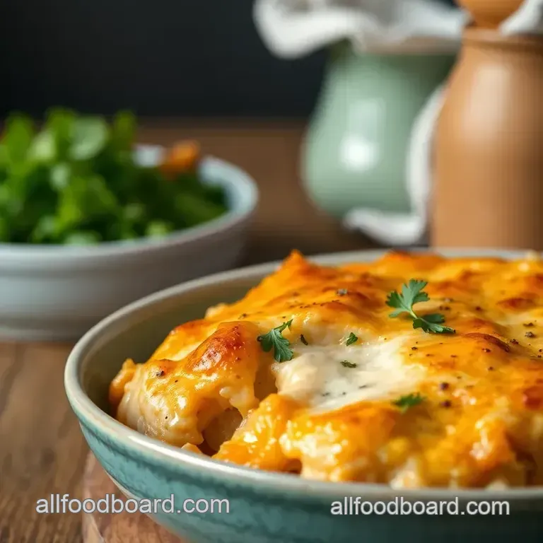 Bake Cheesy Chicken Comfort Food Casserole presentation