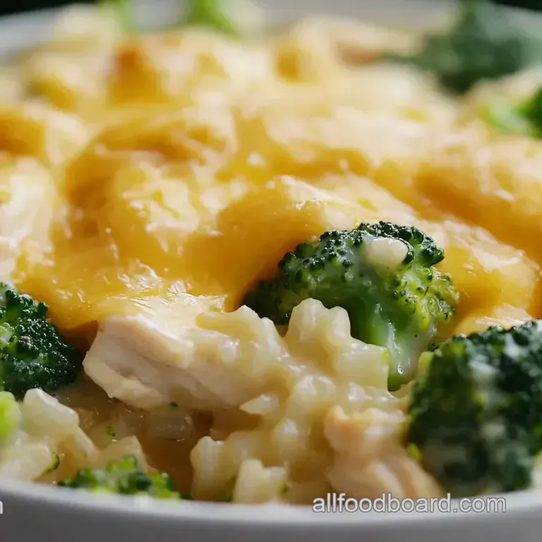 Cheesy Chicken & Broccoli Rice Casserole