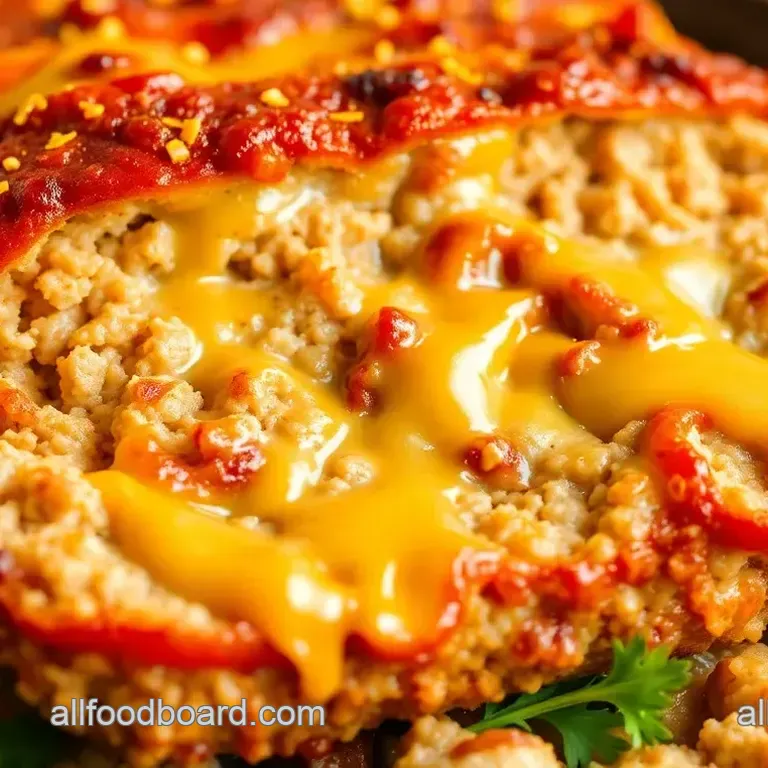 Chicken Cordon Bleu Meatloaf with Mushroom Sauce