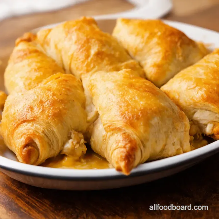 Cheesy Chicken Crescent Rolls presentation