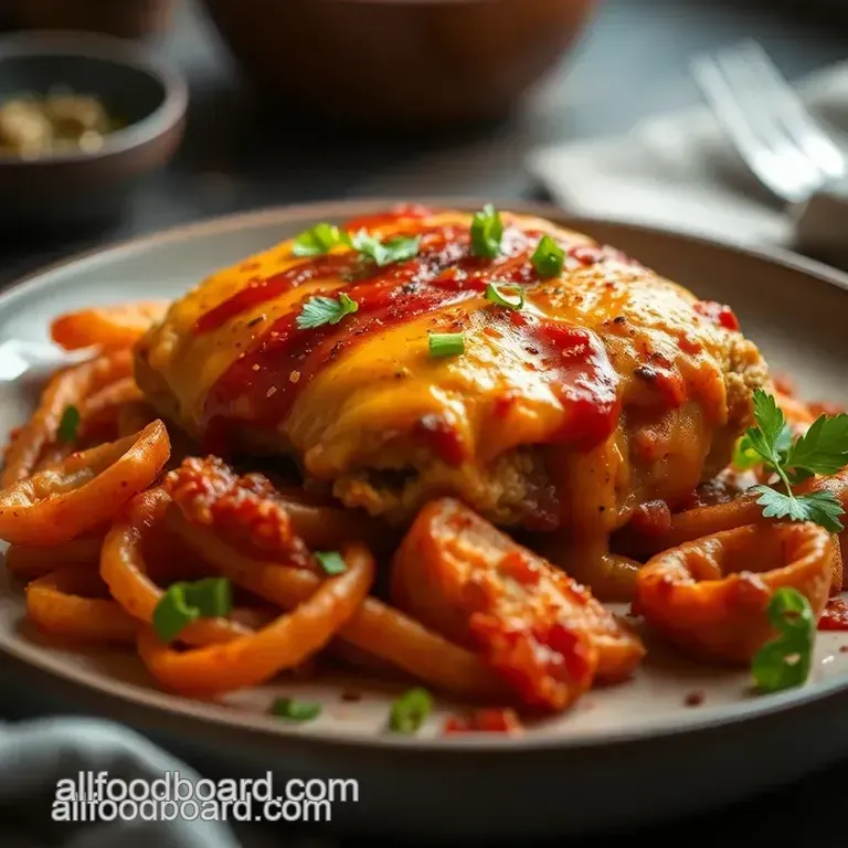 Baked Cheesy Chicken with Spicy Fajita Flavor presentation