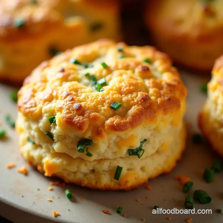 Cheesy Chive Heaven the Ultimate Cheddar Biscuit Recipe presentation