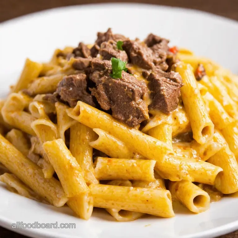 Cheesy Garlic Butter Beef Bowtie Bliss