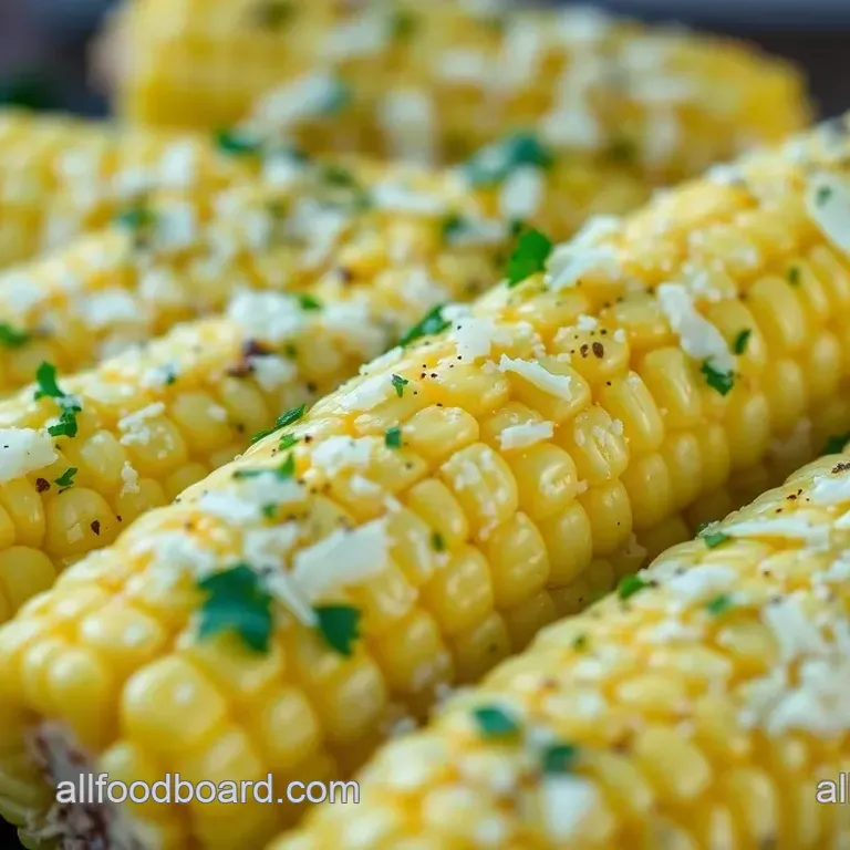 Cheesy Garlic Butter Corn on the Cob