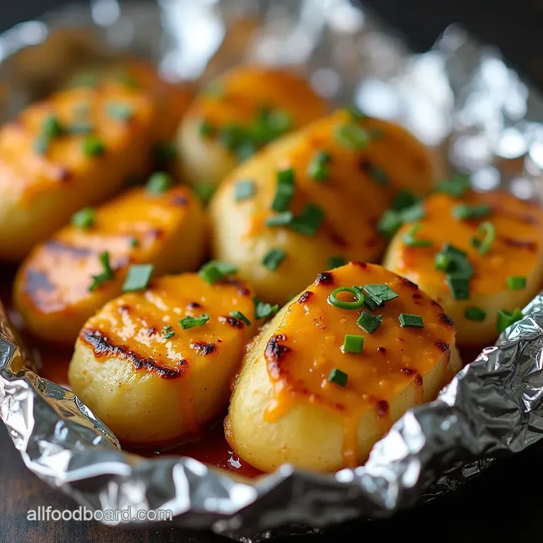 The Best Grilled Cheesy Garlic Potatoes Recipe Foil Packets Smoky Sizzler Grilled Cheesy Garlic Potato Foil Packets