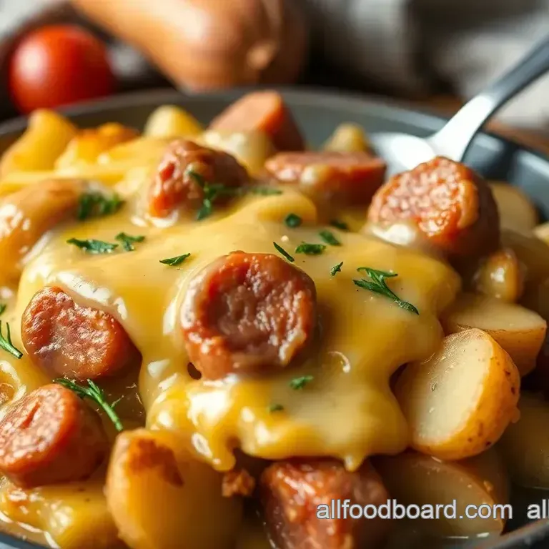 Cheesy Kielbasa and Potato Bake