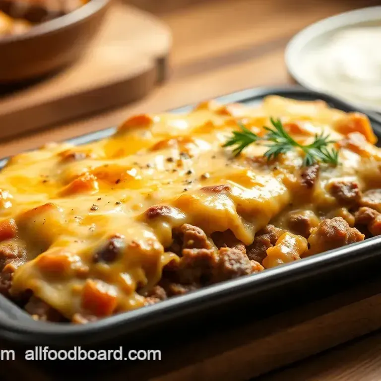 One-Hour Cheesy Beef Casserole Delight