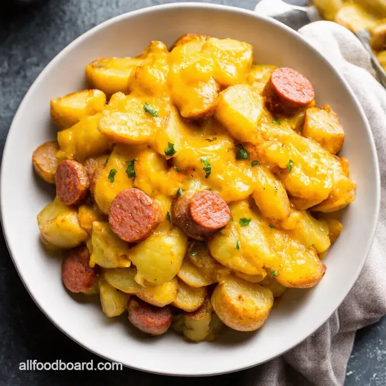 Cheesy Ranch Potatoes Smoked Sausage Bake