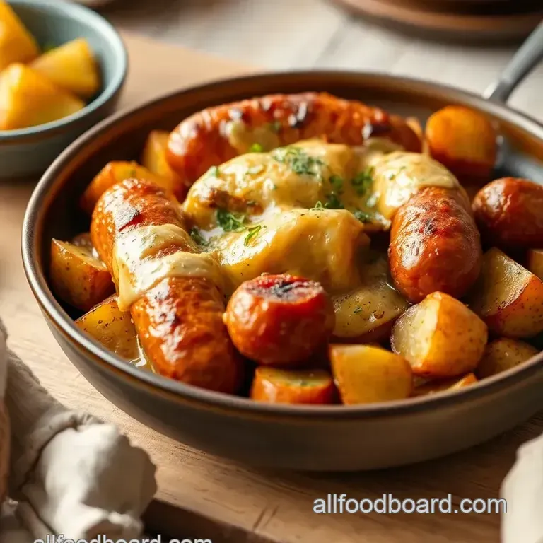 Cheesy Sausage & Potato Bake presentation