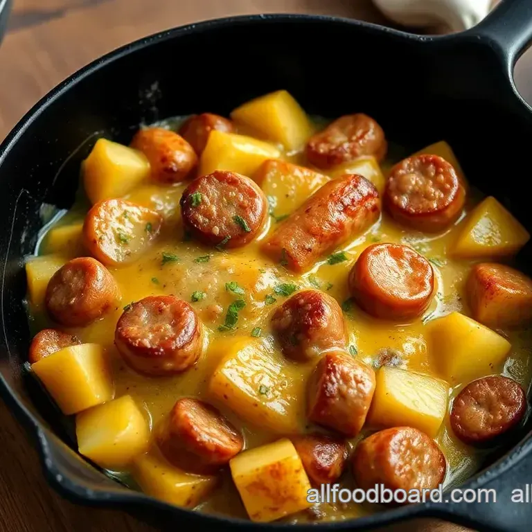Cheesy Sausage & Potato Bake
