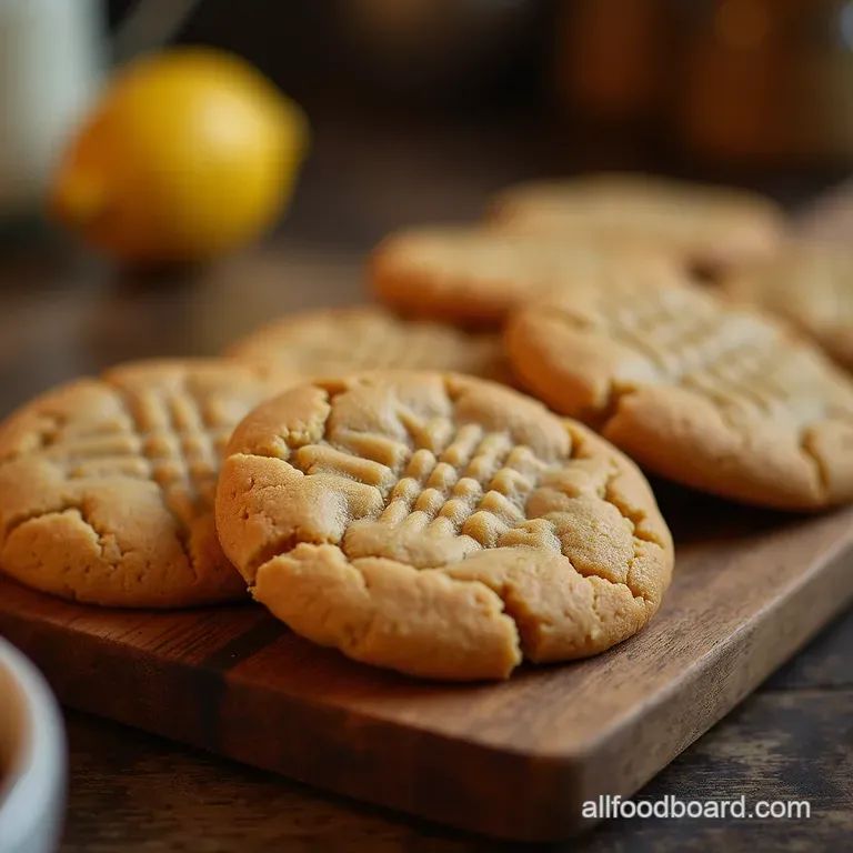 The OldSchool Classic Perfectly Chewy Peanut Butter Cookies The ThreeIngredient Fork Mark Favourite presentation