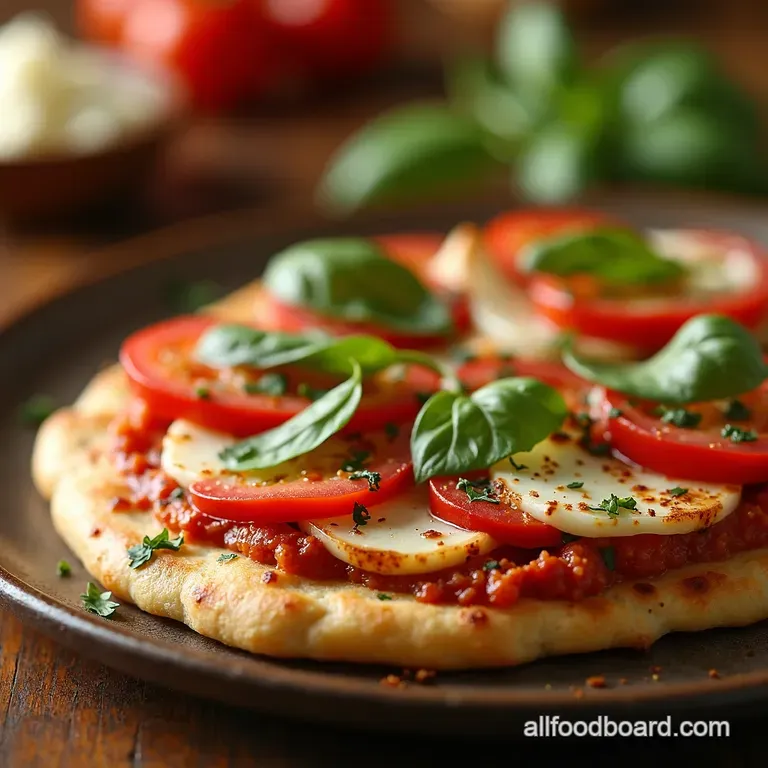 Chicken Caprese Flatbread Fiesta presentation