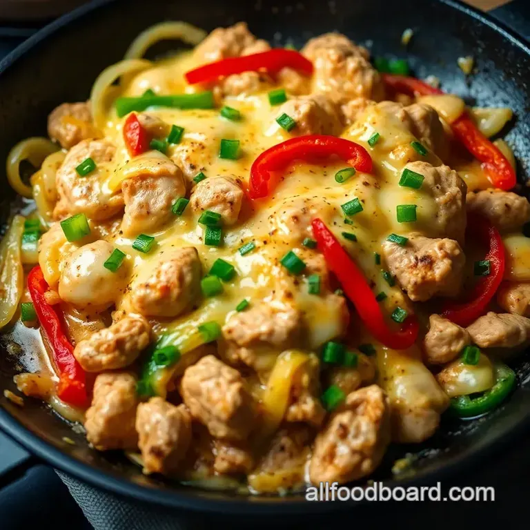Chicken Cheesesteak Skillet: A Lighter Twist on a Classic presentation