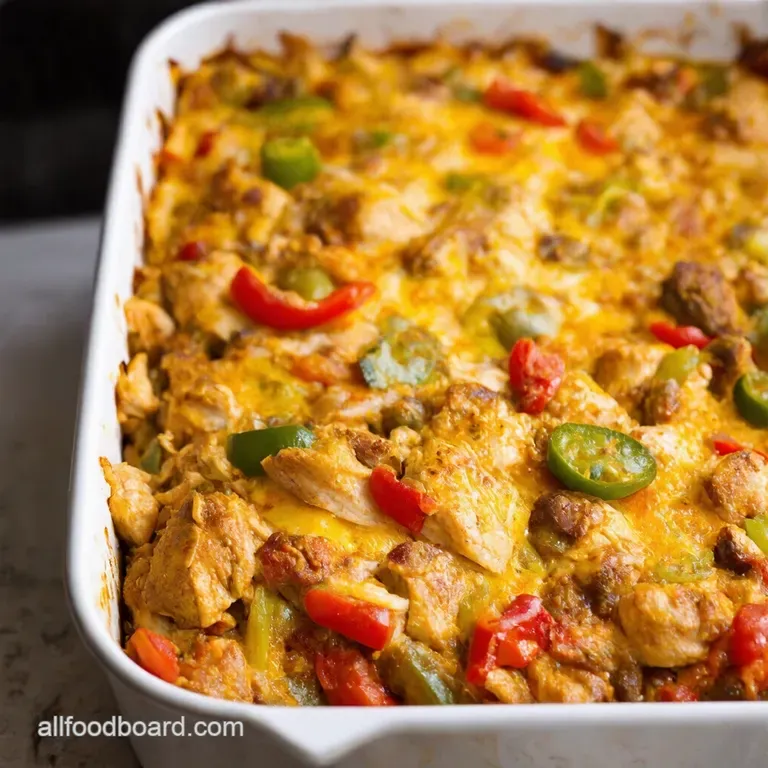 Chicken Fajita Fiesta Casserole presentation