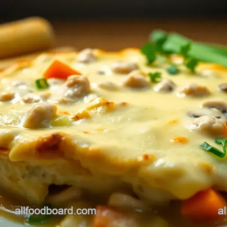 Chicken & Mushroom Pot Pie with Cheddar Crumb Topping