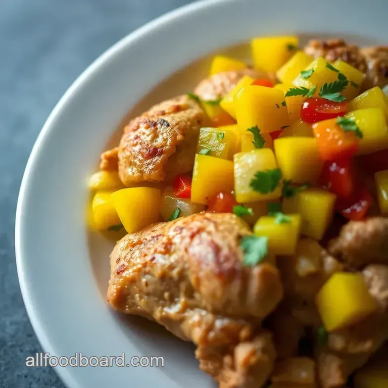 Chicken with Mango Salsa: a Tropical Delight presentation