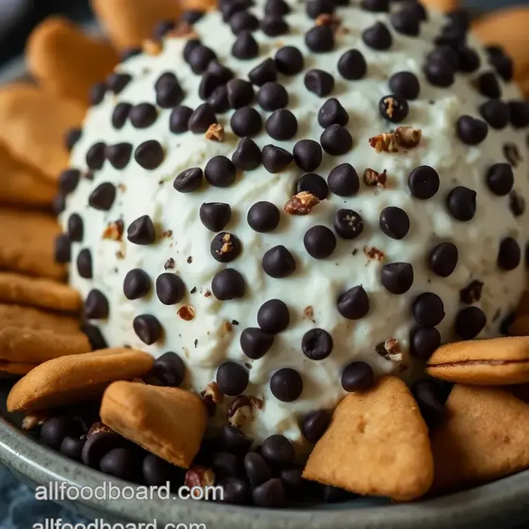Chocolate Chip Cheese Ball: Sweet Creamy Delight presentation
