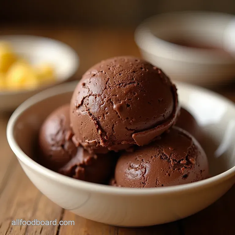 Velvety Rich Chocolate Cottage Cheese Ice Cream No Churn Option Included presentation