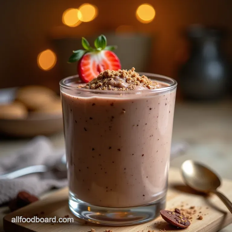 The Protein Powerhouse Velvety Chocolate Cottage Cheese Smoothie presentation