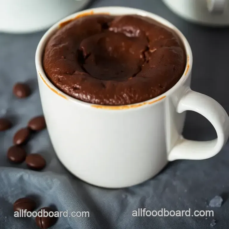 Chocolate Fudge Mug Cake - a Proper Cuppa Dessert! presentation