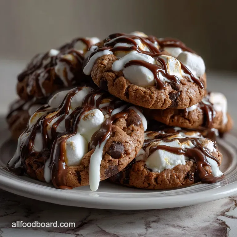 Fudgy Chocolate Marshmallow Cookies