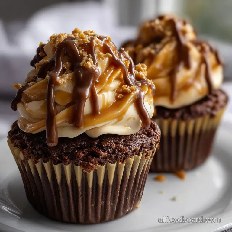 Chocolate Peanut Butter Cupcakes: the Ultimate Duo presentation