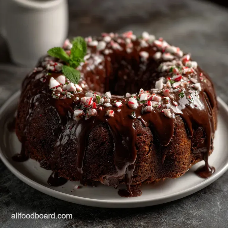 Homemade Chocolate Peppermint Bundt Cake
