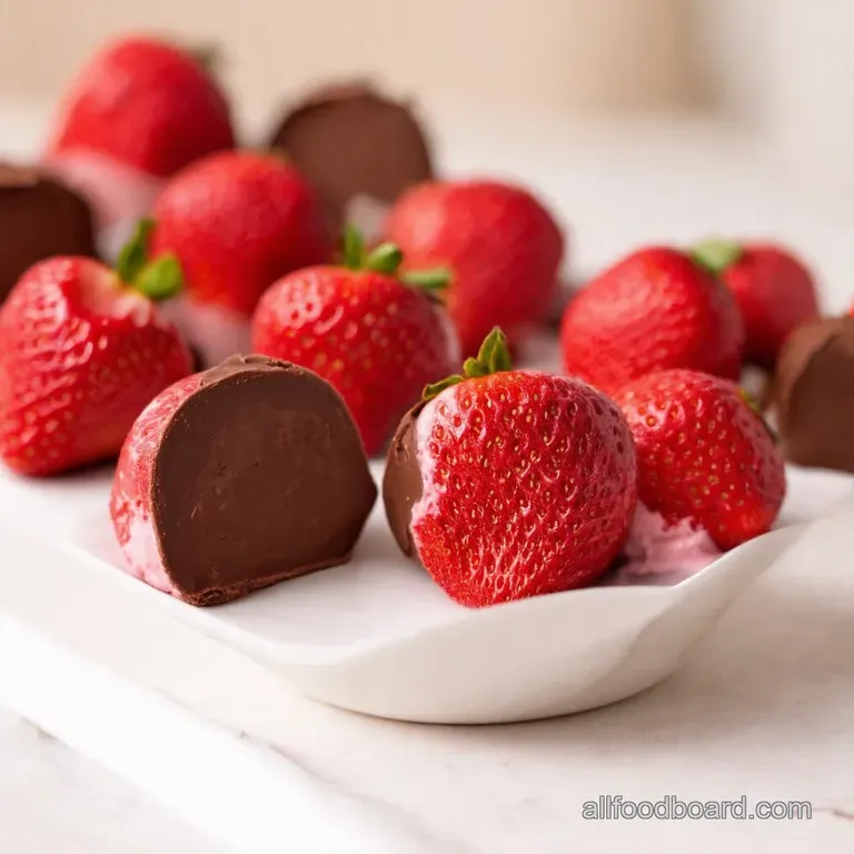 Chocolate Strawberry Swirl Frozen Yogurt Bites presentation